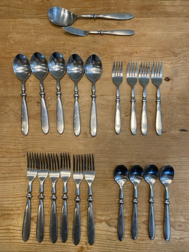 Cambridge Townhouse Flatware Set 21pc Lot Forks Spoons Stainless Steel