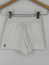 NWT Polo Ralph Lauren Kids Size 5 Sweat Shorts White Fleece Black Pony M8