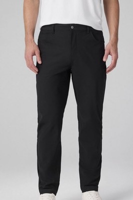 Fabletics Men's 38x32 Men s The Don Classic Fit 5-Pocket Pants Black NWT