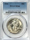 1942 Walking Liberty Half Dollar, MS 66 PCGS, NR