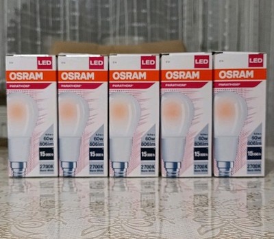 5 X Osram LED Filament Parathom Tropfen 6W = 60W E14 matt 806lm warmweiß 2700K