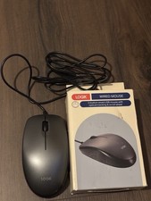 Logik L3BWDM23 3-Button Wired USB Optical Mouse Black/Silver UK Stock
