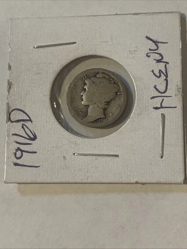 1916-D Mercury Dime ~ 90% Silver ~ Key Date!
