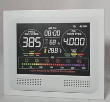 16-in-1 Air Quality Monitor Indoor with 7AQI Beep Alarm, CO2 Monitor, Air ...