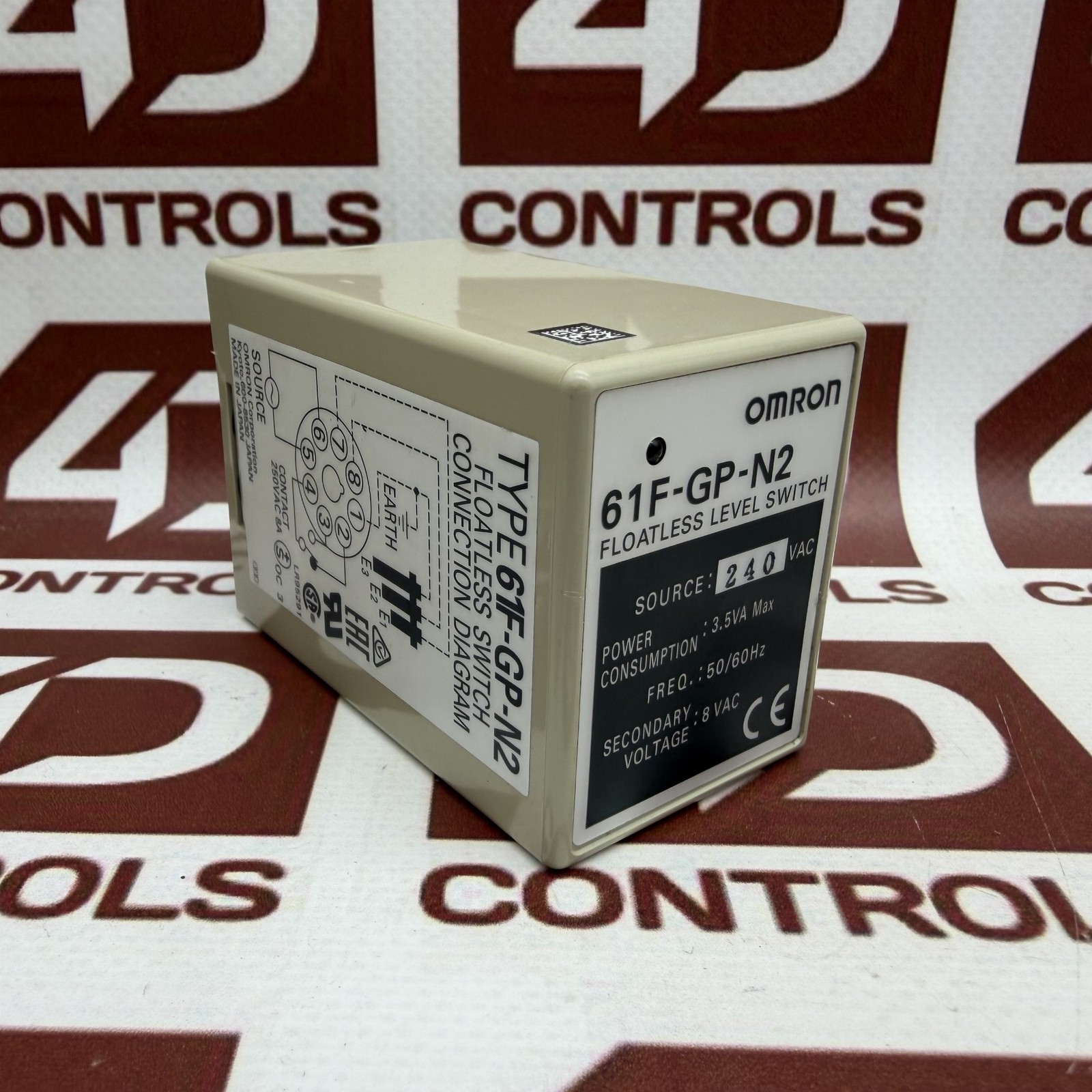 61F-GP-N2-240VAC | Omron | Floatless Level Switch, 240VAC, 8VAC, 8 Pin, Used