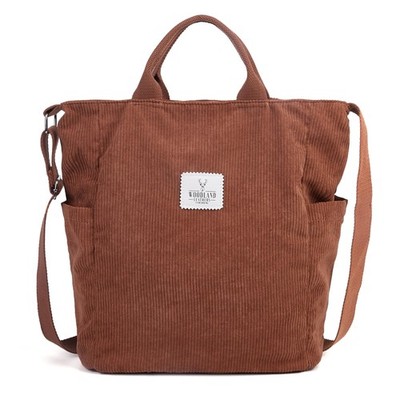 Große Damen Beuteltaschen Cord Handtasche Shopper Schultertasche Shopping Reisetasche
