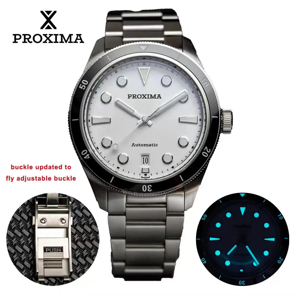 Proxima PX1697 39mm Men's Watch Enamel Dial Sapphire PT5000
