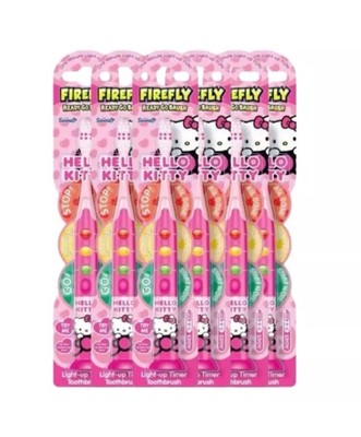 6x Hello Kitty Ready Go Light-up Timer Kinder Elektrische Zahnbürste für Mädchen WEICH