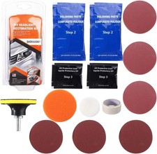 Headlight Restoration Kit and Lens Sealer Restore Plastic Headlamps Repair Set