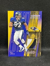 2017 Panini Absolute #8 Ray Lewis Canton Gold Game Worn Prime Patch /10 4CLR