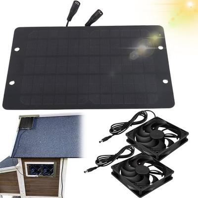 10W 12V Solar Lüfter mit DC Ausgang für frische Luft in Gewächshaus und Stall