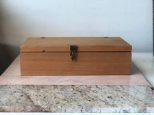 Handsome Vintage Cedar Storage Box - Handmade / Wooden Box / Latches