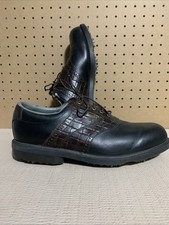 Men  s FootJoy DryJoys Aquaflex Waterproof Golf Shoes Size 9W Black Leather 53494