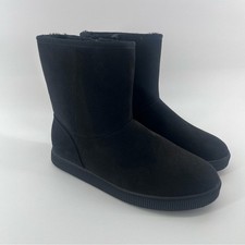 NWT Cat and Jack Faux Fur Lined Black Winter Boots Girls Size 5