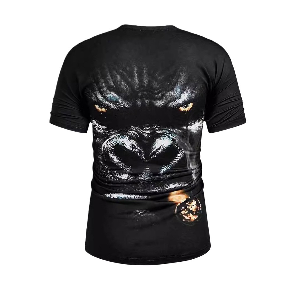 Mens Street T-shirt Loose Fit Tee Daily Outfit Loose Fit Printed Pattern