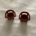 Vintage Fisher Price Little People 2 Chairs Dollhouse Furniture Brown