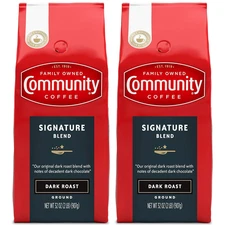 Community Coffee Signature Blend, 64 Ounces Ground Coffee, Dark Roast, 32 Ounce 