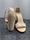 Sam Edelman Heel Sandals Womens Size 5.5 Nude Ankle Strap Open Toe Back Zip — photo 3