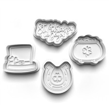 St Patrick's Day Theme Cookie Cutters Set  Stamps for Baking, Crafts 0824