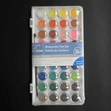 Artists Loft Fundamentals Watercolor Pan Set, 36 Colors