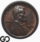 1916-D Lincoln Cent Wheat Penny, Choice BU++ RB, Tougher Date