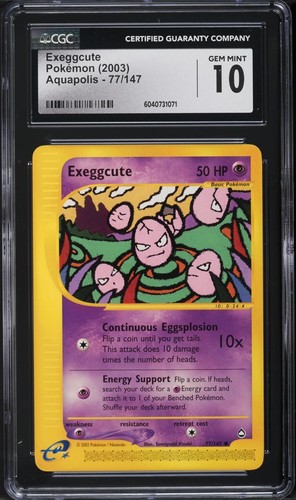 Exeggcute graded CGC 10 for sale on eBay