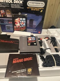 Rare Nintendo NES Control Deck Home Console Mario Bros Bundle Nintendo Box
