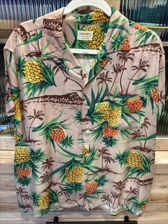 Camisas Aloha vintage pequeñas años 50 isla piñas y vistas Aloha