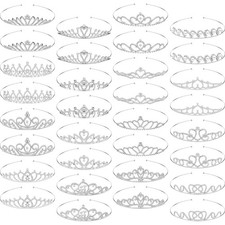 32 Pcs Rhinestone Tiaras for Girls Princess Crowns Cute Style