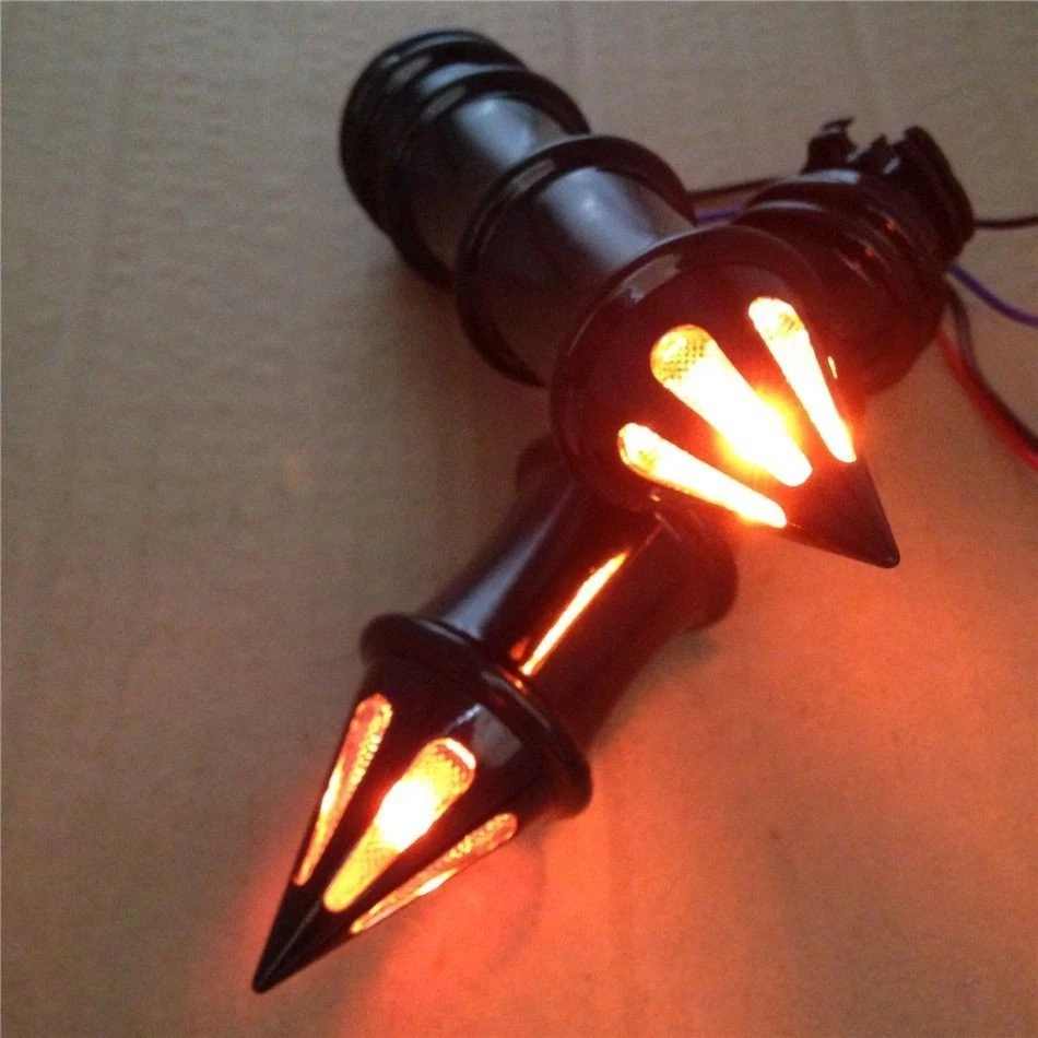 Black Handlebar Grip Turn Signals fit For Yamaha FZR600 YZF 600 600R R1 R6 R6S - Image 4 of 4