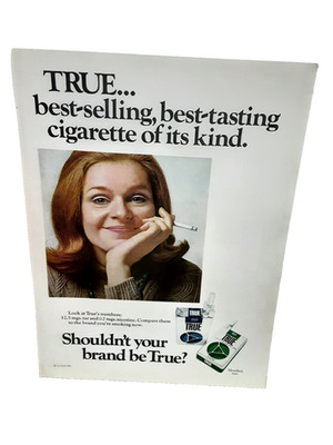 1970 True Cigarettes Shouldnt Your Brand Be True Print Ad Vintage