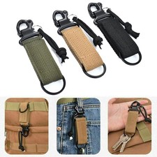 Tactical Gear Clip Nylon Utility Key Holder Belt Military Hanger Carabiner Hook