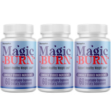 Magic Burn Weight Loss Support Formula, (3 Bottles) Genuine Fat Loss Supplement