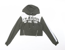 Womens UK Size 8 Select Green Pullover Hoodie