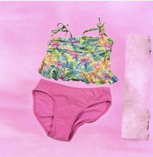 Girls' Paradise Coast Floral Printed Tankini Set - Cat  Jack  M