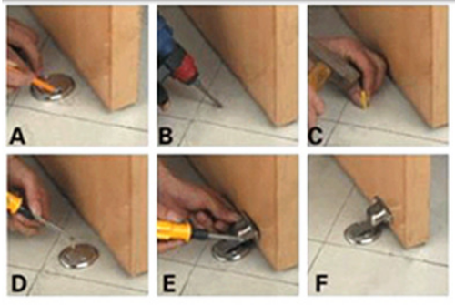 Premium Magnetic 304 Stainless Steel Door Stop Stopper Holder Catch 3M Adhesive - Picture 6 of 7