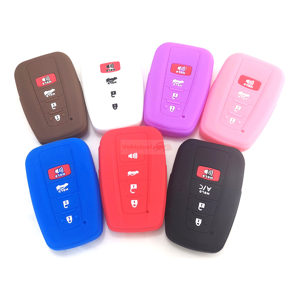 Fit TOYOTA Corolla RAV4 Camry 4 Button Remote Smart Key Fob Silicone Case Cover - Foto 6
