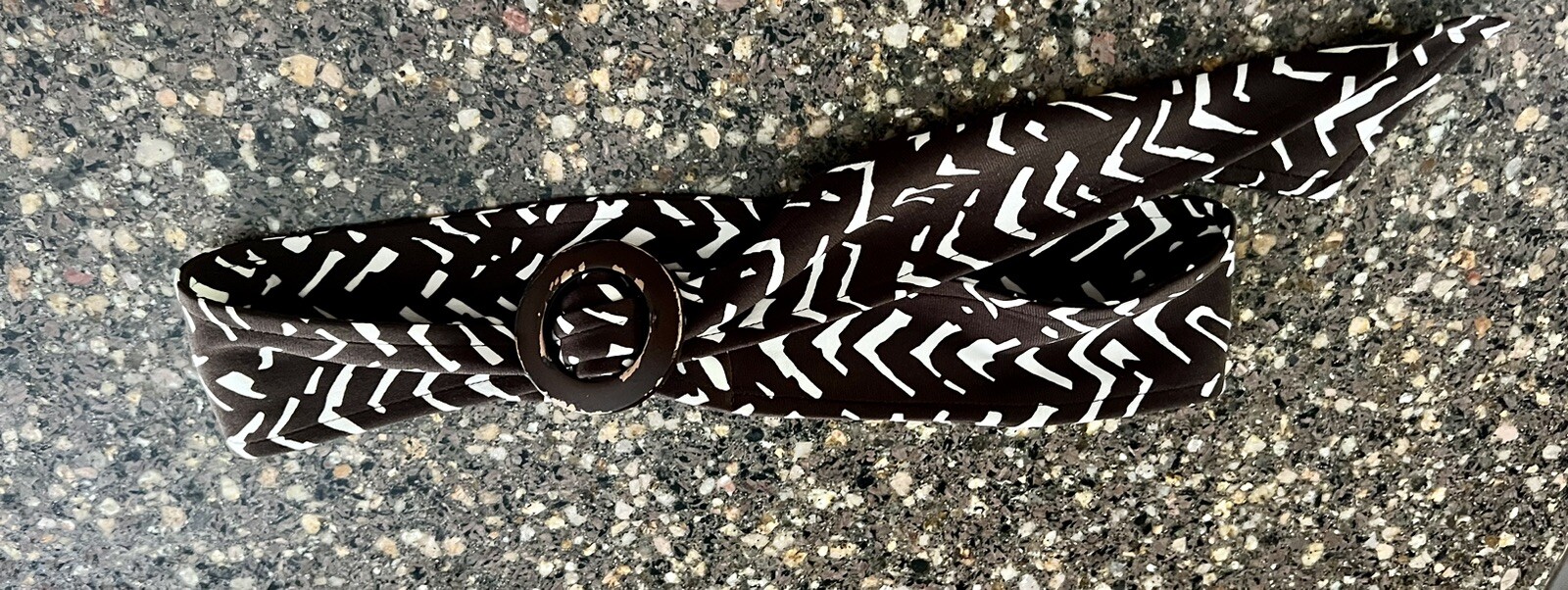 Chaps Brown White Geometric Collared Sleeveless S… - image 3