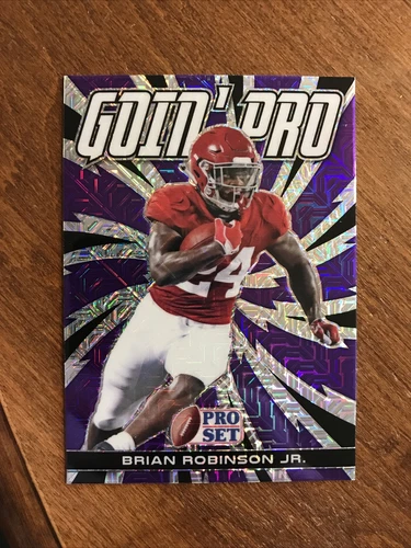 Brian Robinson Jr 2022 Leaf Pro Set Goin' Pro Purple Rookie GP-BRJ Commanders RC