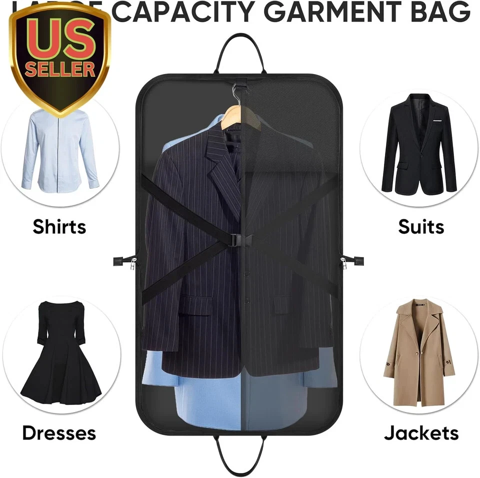 Bolsa de ropa de viaje, bolsa de traje de viaje para hombre, 42"" impermeable llevar ropa Ba Foto 4 de 4