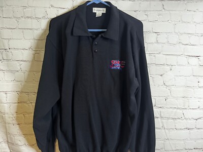 GNC Live Well Racing Mens Vintage Team Issued Long Sleeve Polo Size XL