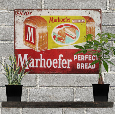 Marhoefer Bread Vintage Look Advertising Metal Sign 9 x 12  60031