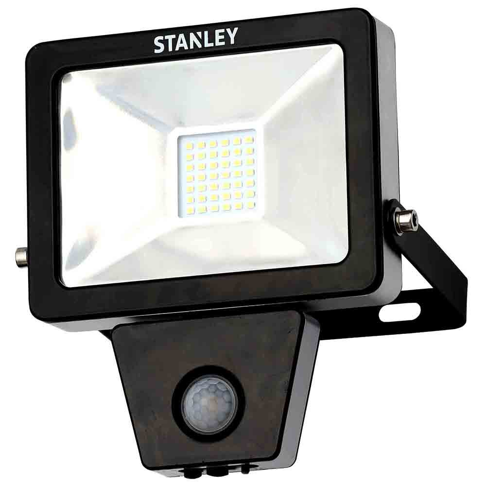 Stanley Floodlight Outdoor 20 Watt LED With PIR Motion Sensor - Black Clearance