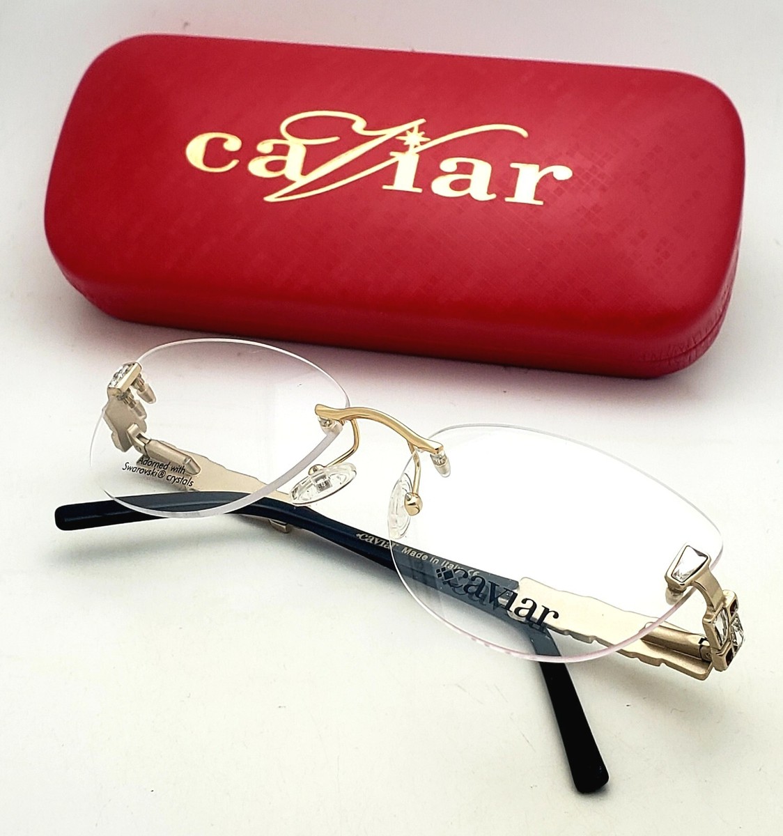 CAVIAR Eyeglasses M 2374 C21 54-17 130 Gold Rimless Frames