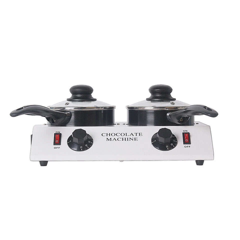 Chocolate Melting Machine 2 Pots Electric Cheese Melting Dessert Making Tool - Image 2 of 4