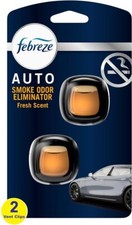 Febreze Car Air Freshener Vent Clips - 2 Clips, Smoke Odor Fighter Fresh Scent