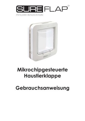Gebrauchsanweisung SUREFLAP Microchip Cat Flap/Mikrochipgesteuerte Katzenklappe 