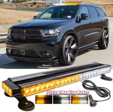 54 LED Rooftop Warning Emergency Strobe Lights Bar White Amber For Dodge Durango