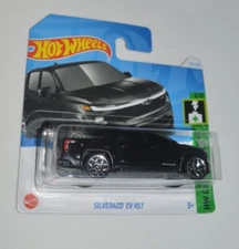 HOT WHEELS 2024 HW GREEN SPEED 8/10 - SILVERADO EV RST BLACK ON A SHORT CARD
