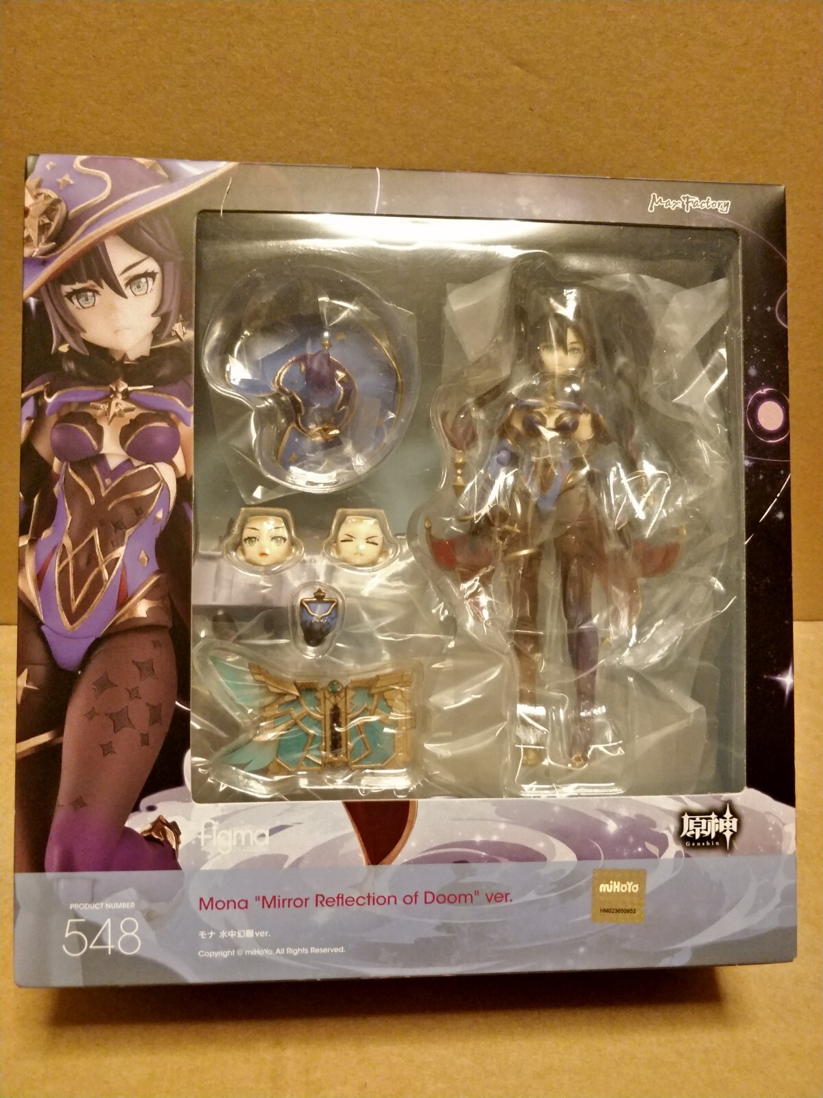 OFFICIAL GENSHIN IMPACT MONA MIRROR REFLECTION OF DOOM FIGMA #548 FIGURE + BONUS